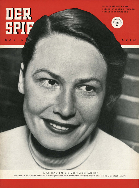 Die Meinungsforscherin Elisabeth Noelle-Neumann (Oktober 1953)